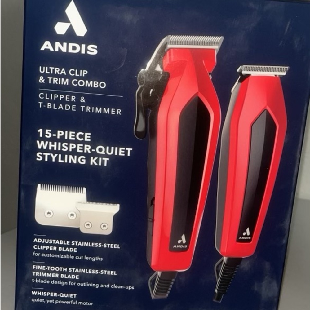 Andis Red and Black Grooming Tools Kit